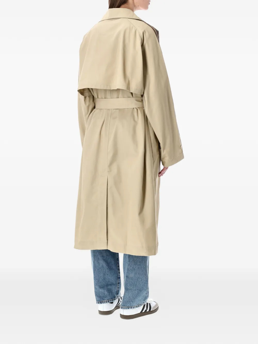 stripe belted coat | Farfetch Global