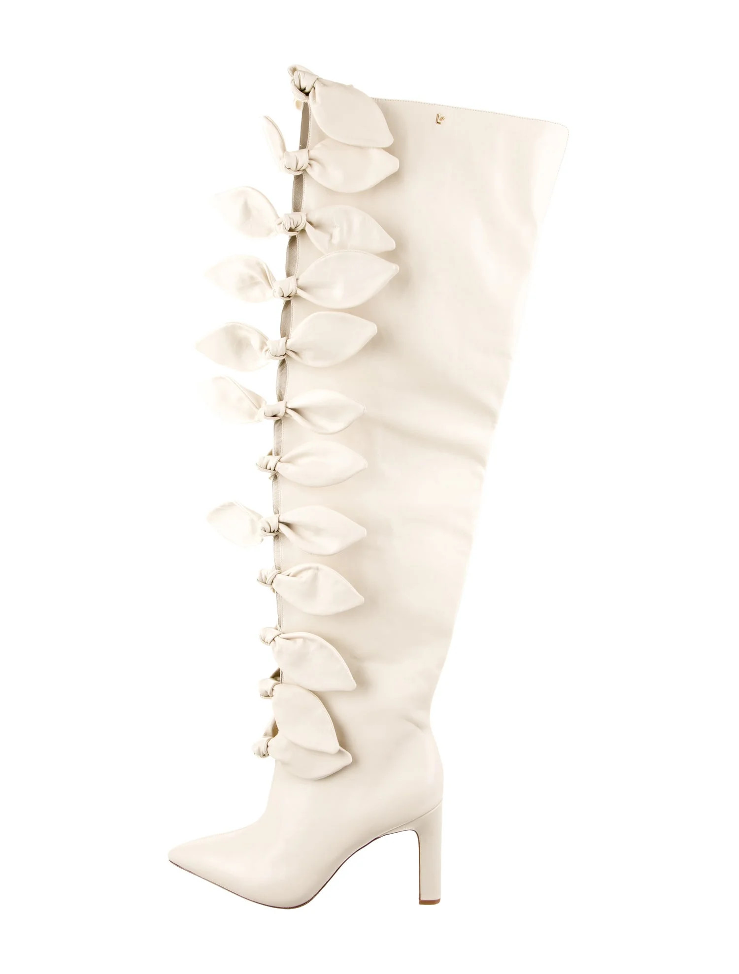 Leather Bow Accents Boots | The RealReal