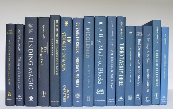 Dark Blue/Navy Blue BooksAuthentic Decorative Books for | Etsy | Etsy (US)