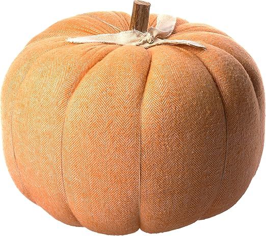Mud Pie Orange LG Cotton Pumpkin, 10" x 10" Dia | Amazon (US)