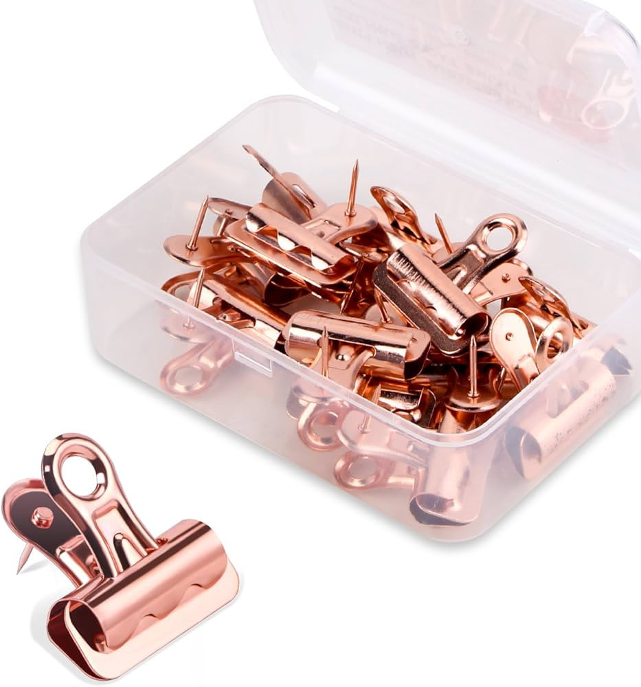 Yalis Push Pins Clips 15-count, Pinning No Holes for Paper, Creative Paper Clips with Tack for Co... | Amazon (US)