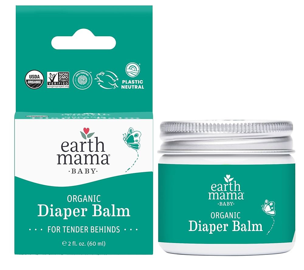 Earth Mama Organic Diaper Balm 2-Ounce | Diaper Cream for Baby | EWG Verified, Petroleum & Artifi... | Amazon (US)