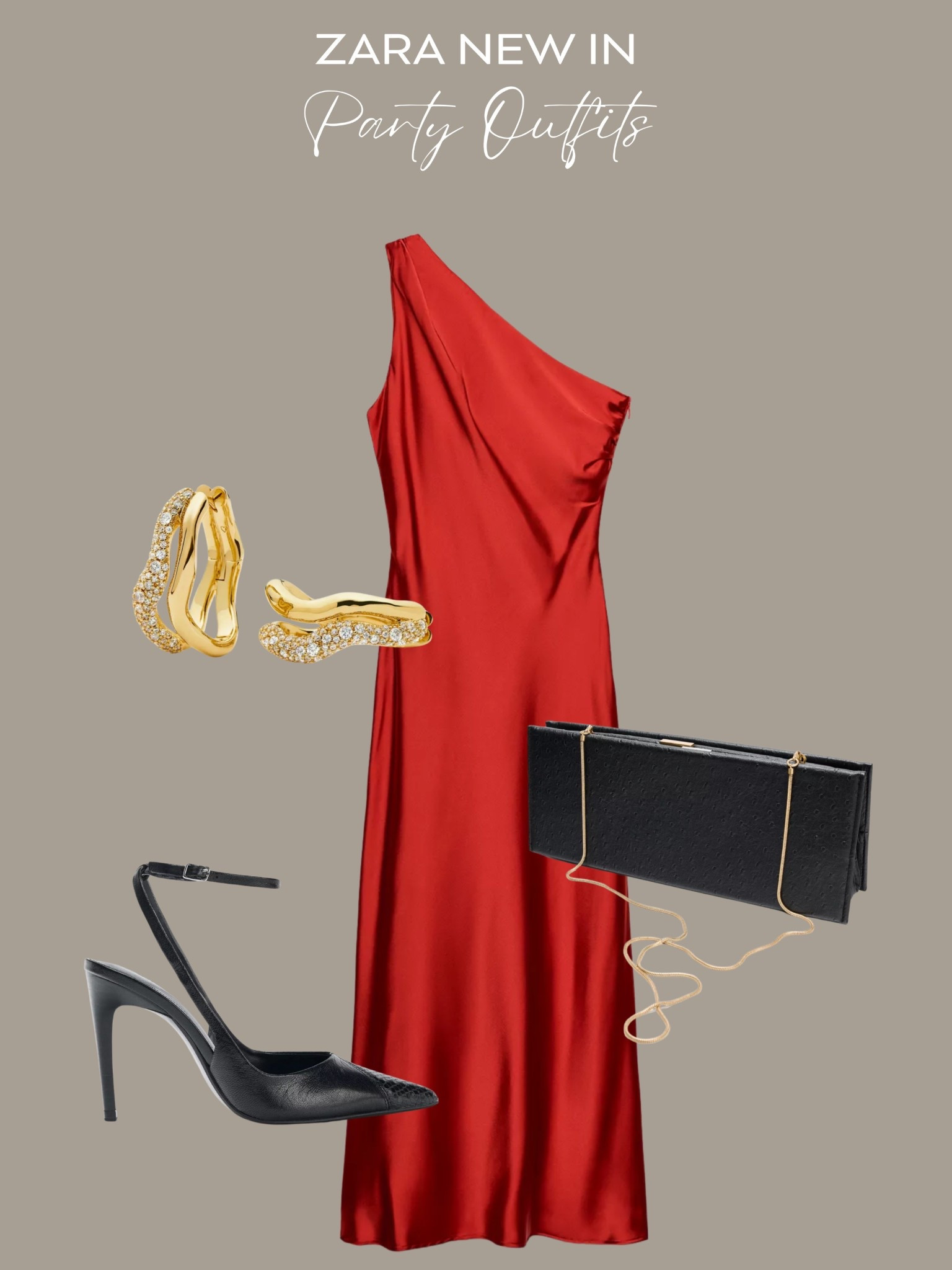  Zara new in party outfits ✨

Christmas party dress / New Year’s Eve / red dress / clutch bag 

#LTKpartywear #LTKuk
