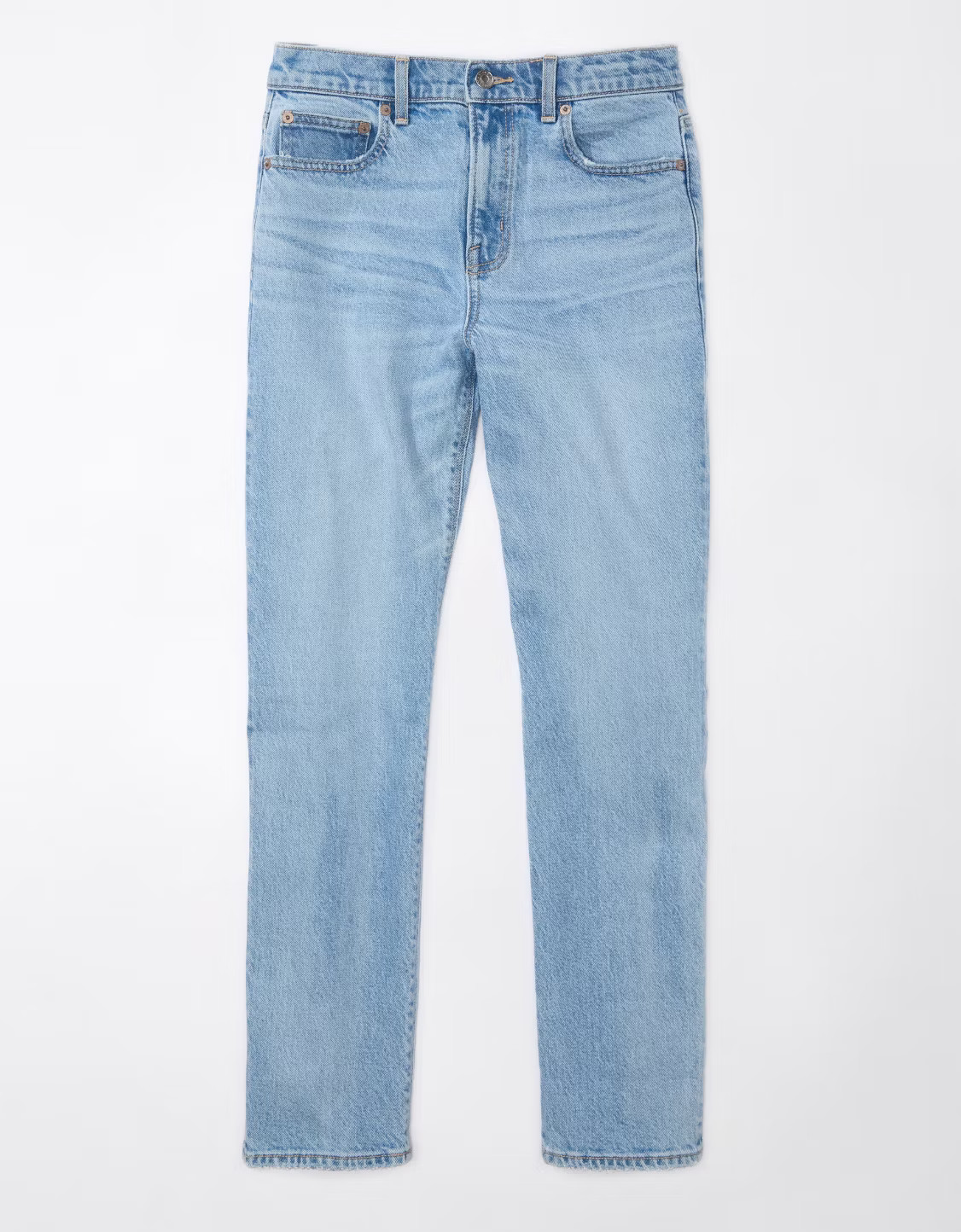 AE Stretch Super High-Waisted Ankle Straight Jean | American Eagle Outfitters (US & CA)