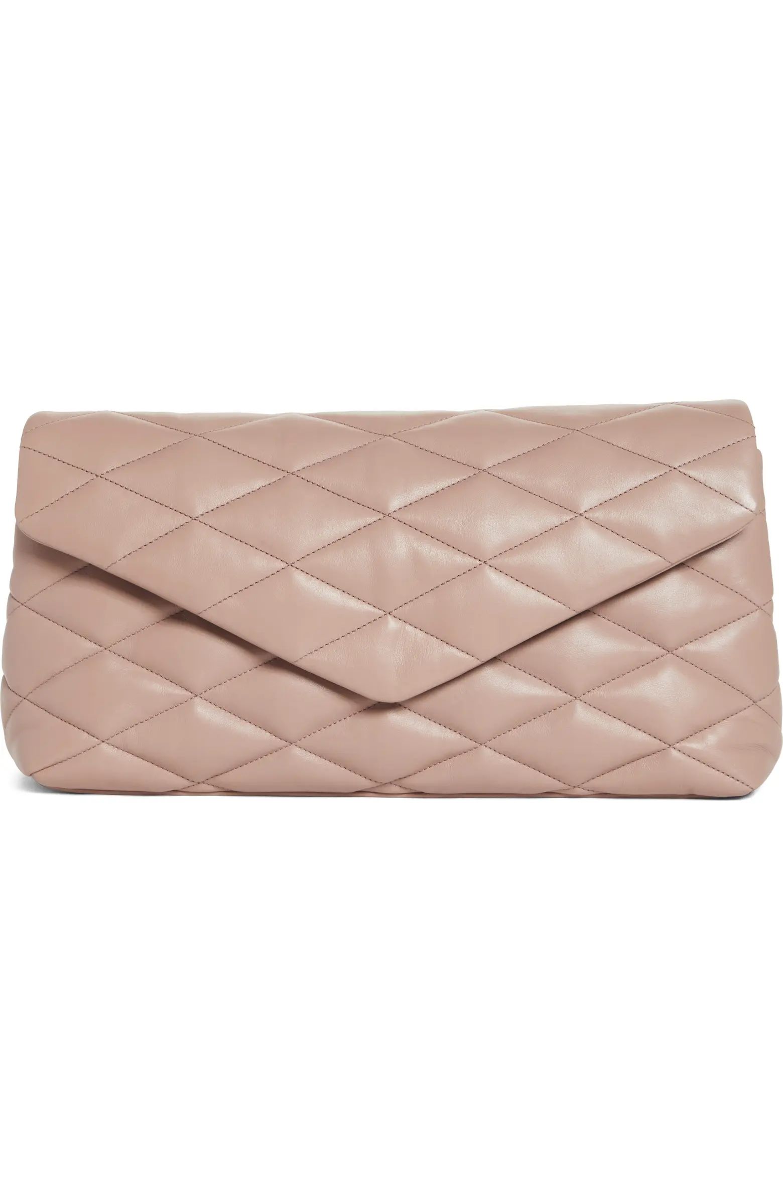 Sade Leather Puffer Clutch | Nordstrom