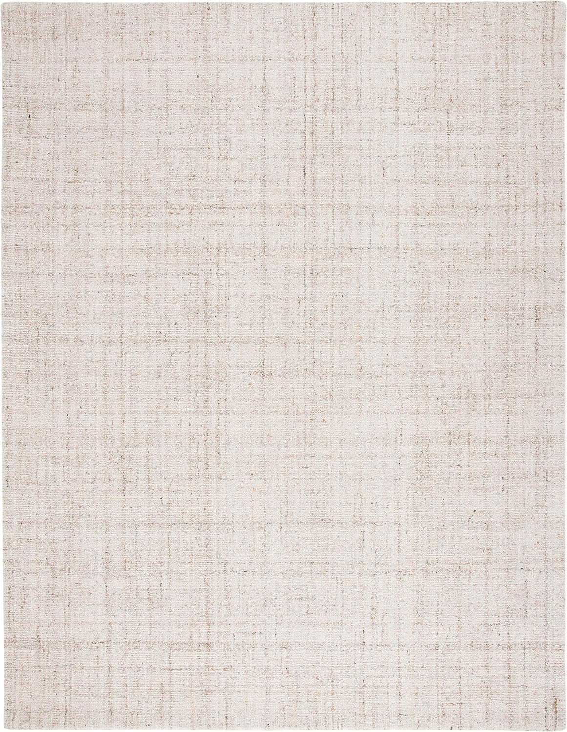 SAFAVIEH Area Rug 8x10 - Abstract Collection - Large - Ivory & Beige, Handmade Wool & Viscose, Id... | Amazon (US)
