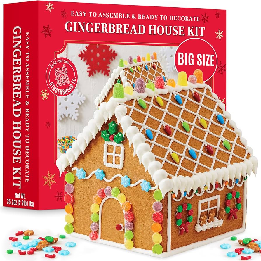 Taboom Large Gingerbread House Kit - Holiday Cookie House Decorating Kit Do It Yourself Easy to A... | Amazon (US)