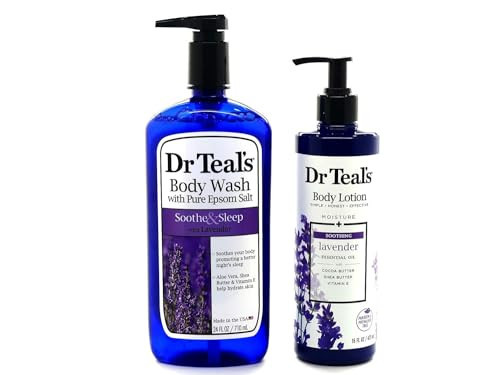 Dr Teals Lavender Body Wash w/Pure Epsom Salt - Bundle w/Dr Teals Lavender Body Lotion! Soothing Set! | Amazon (US)