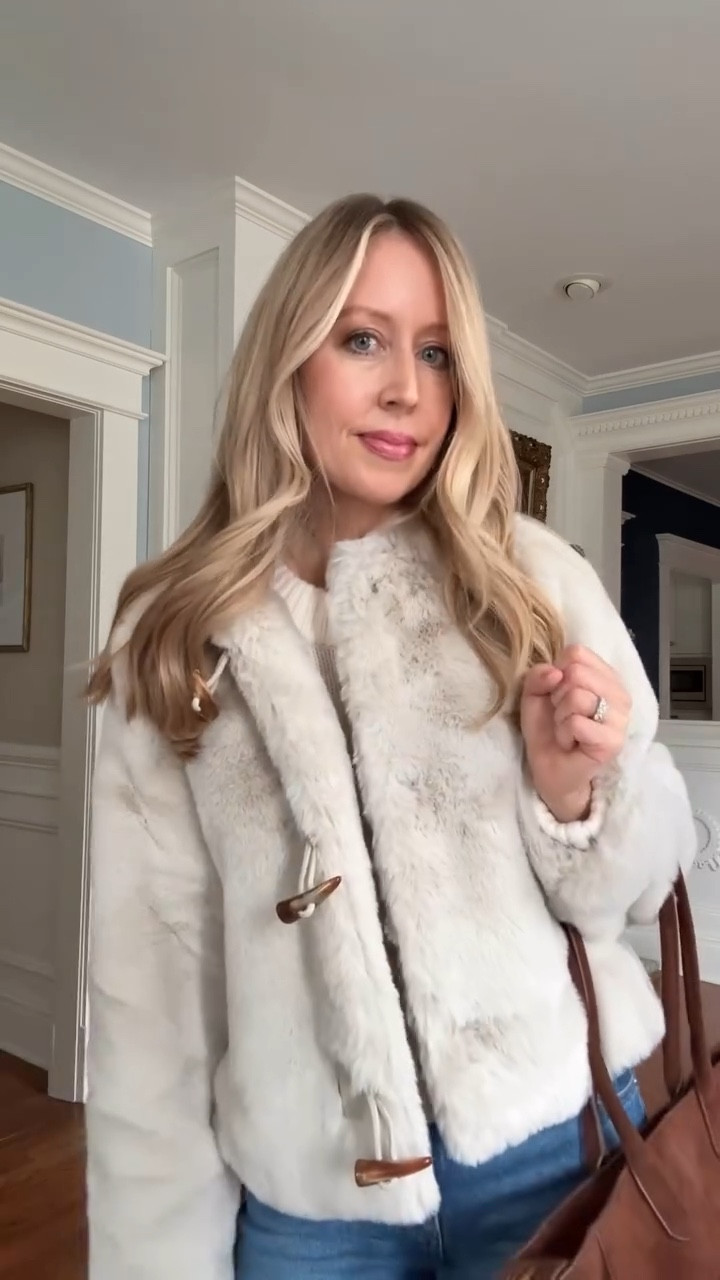 Comment LINKS and I’ll send you this look plus a few similar finds in different price points. Love how this faux fur jacket takes a simple jeans outfit and makes it look luxe. 

#fauxfurcoat #timelessfashion #effortlesslychic #casualchicstyle

#LTKOver40 #LTKPetite #LTKootd
