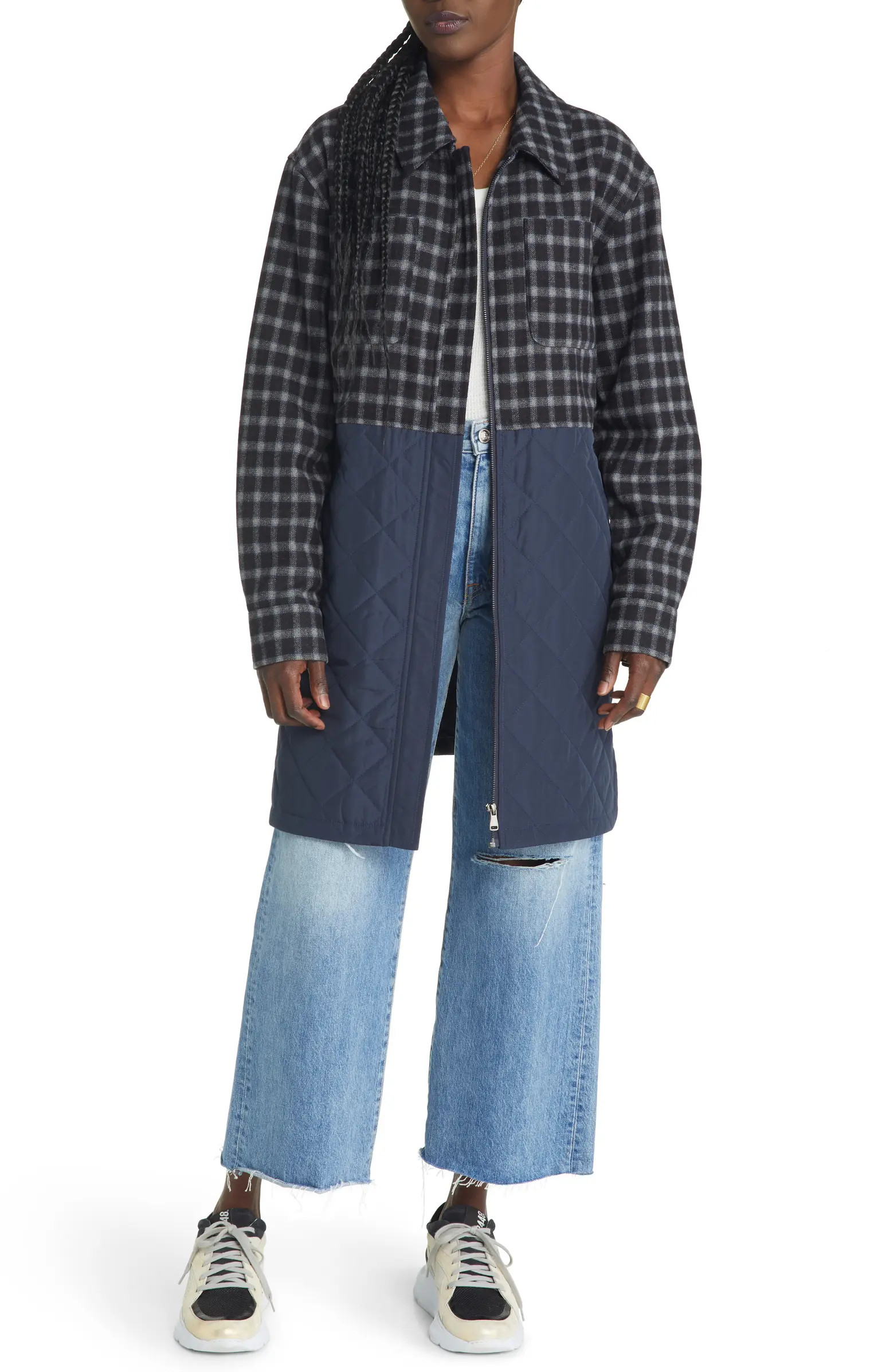 Treasure & Bond Mixed Media Long Shacket | Nordstrom | Nordstrom