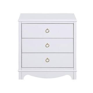 Laurel "3 Drawer" white Nightstand | The Home Depot