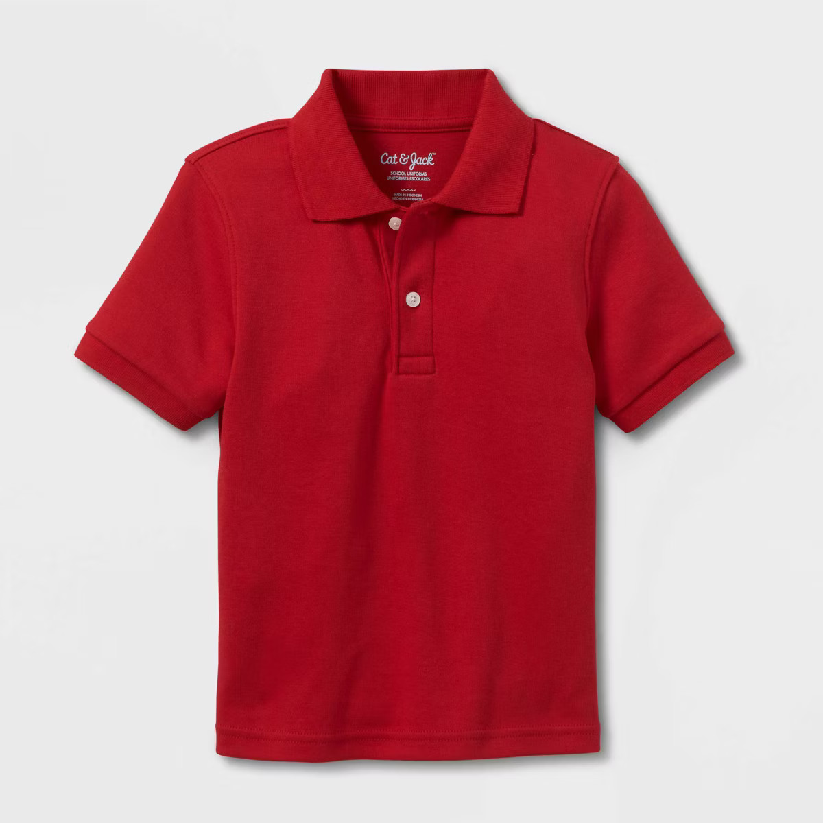 Toddler Boys' Short Sleeve Interlock Uniform Polo Shirt - Cat & Jack™ Red 3T | Target