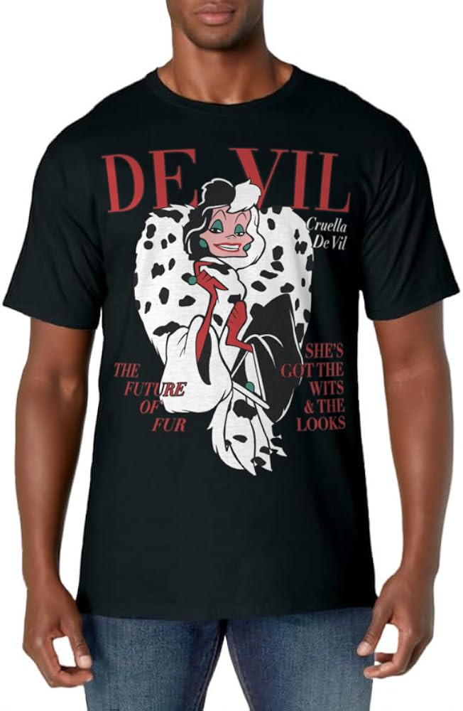 Disney Villains Cruella De Vil Magazine Cover T-Shirt | Amazon (US)