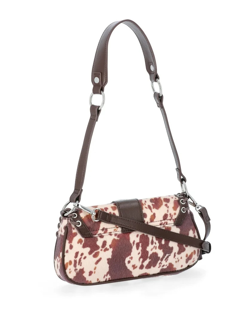 No Boundaries Women's Shoulder Bag, Brown Cow | Walmart (US)