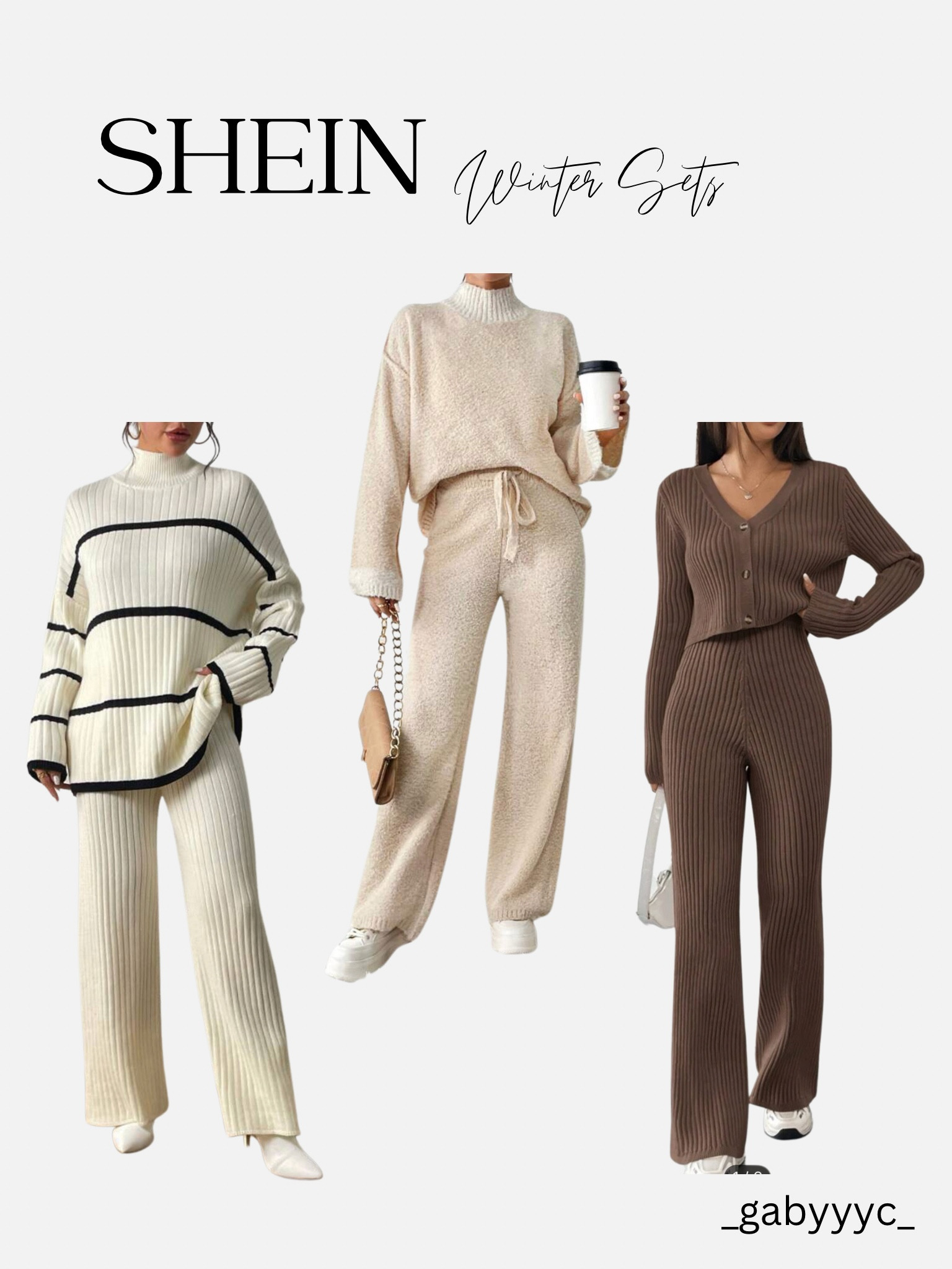 Shein winter sets 

Winter clothes | fall fashion | affordable fashion | neutral clothes | cozy clothes 

#LTKsalealert #LTKstyletip #LTKfindsunder50