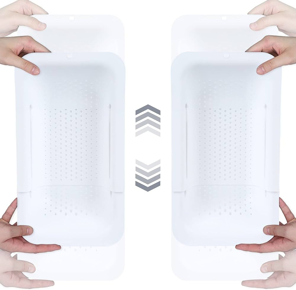 BLUE GINKGO Sink Colander Baskets - (Pack of 2) Wash Vegetables and Fruits, Drain Cooked Pasta an... | Amazon (US)