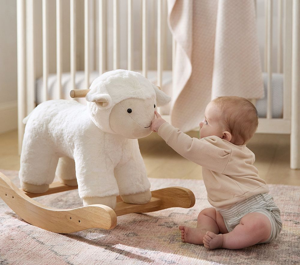 Lamb Critter Plush Nursery Rocker | Pottery Barn Kids
