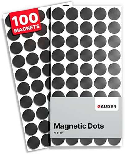 GAUDER Magnetic Dots | Small Sticky Magnets with Adhesive Backing (0.8") | Self-Adhesive Flexible... | Amazon (US)
