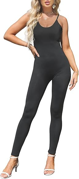 Amilia Womens Spaghetti Strap Bodycon Tank One Piece Jumpsuits Rompers Playsuit | Amazon (CA)