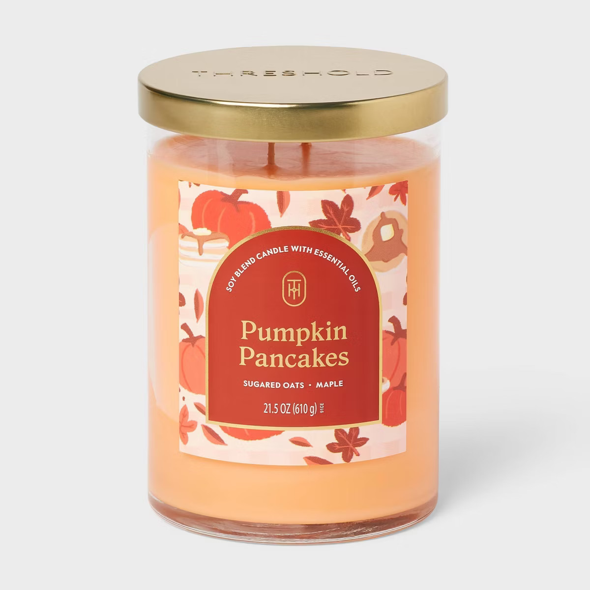 21.5oz 2-Wick Lidded Glass Jar Candle Pumpkin Pancakes - Threshold™ | Target