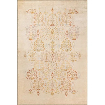 Nature Themed Traditional Woven Based Washable Carpet | Wayfair North America