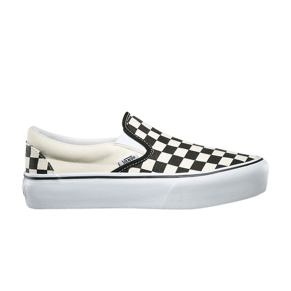 Vans Classic Slip-On Platform 'Checker - Black White' | GOAT