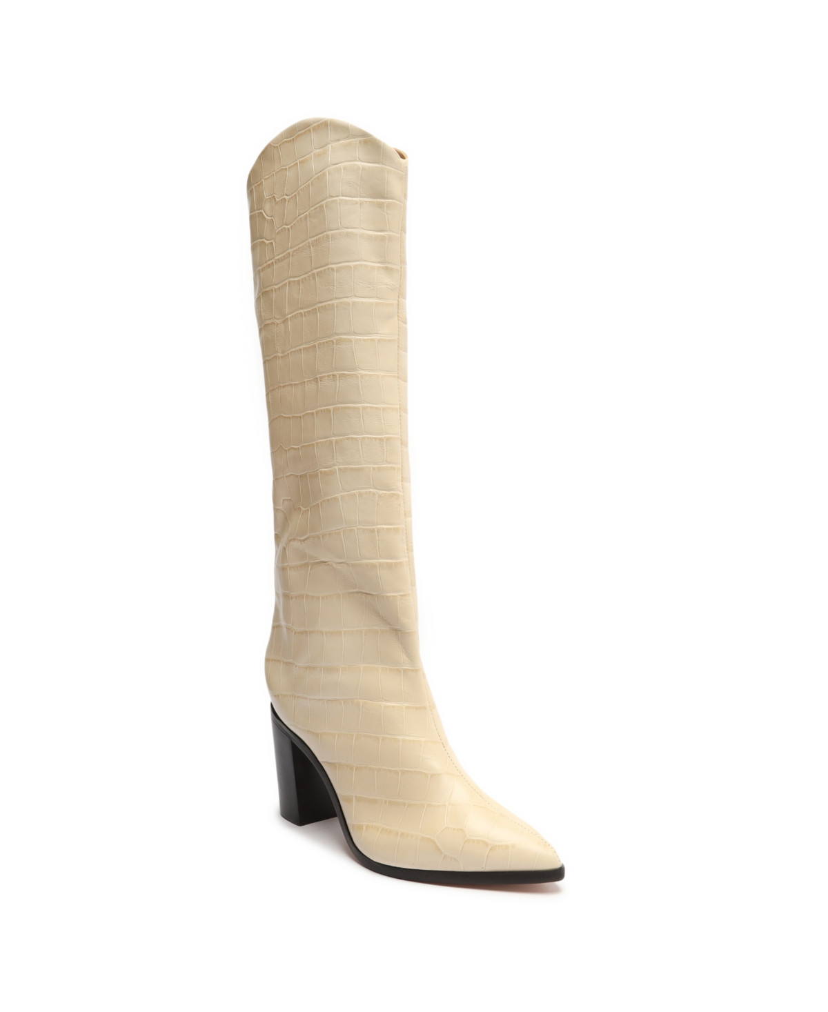 Schutz Women's Maryana Knee High Block Heel Boots - White | Macy's