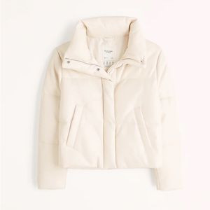 abercrombie faux leather mini puffer | Poshmark