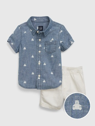 Baby Chambray Brannan Bear Outfit Set | Gap (US)