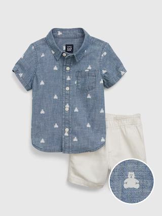 Baby Chambray Brannan Bear Outfit Set | Gap (US)