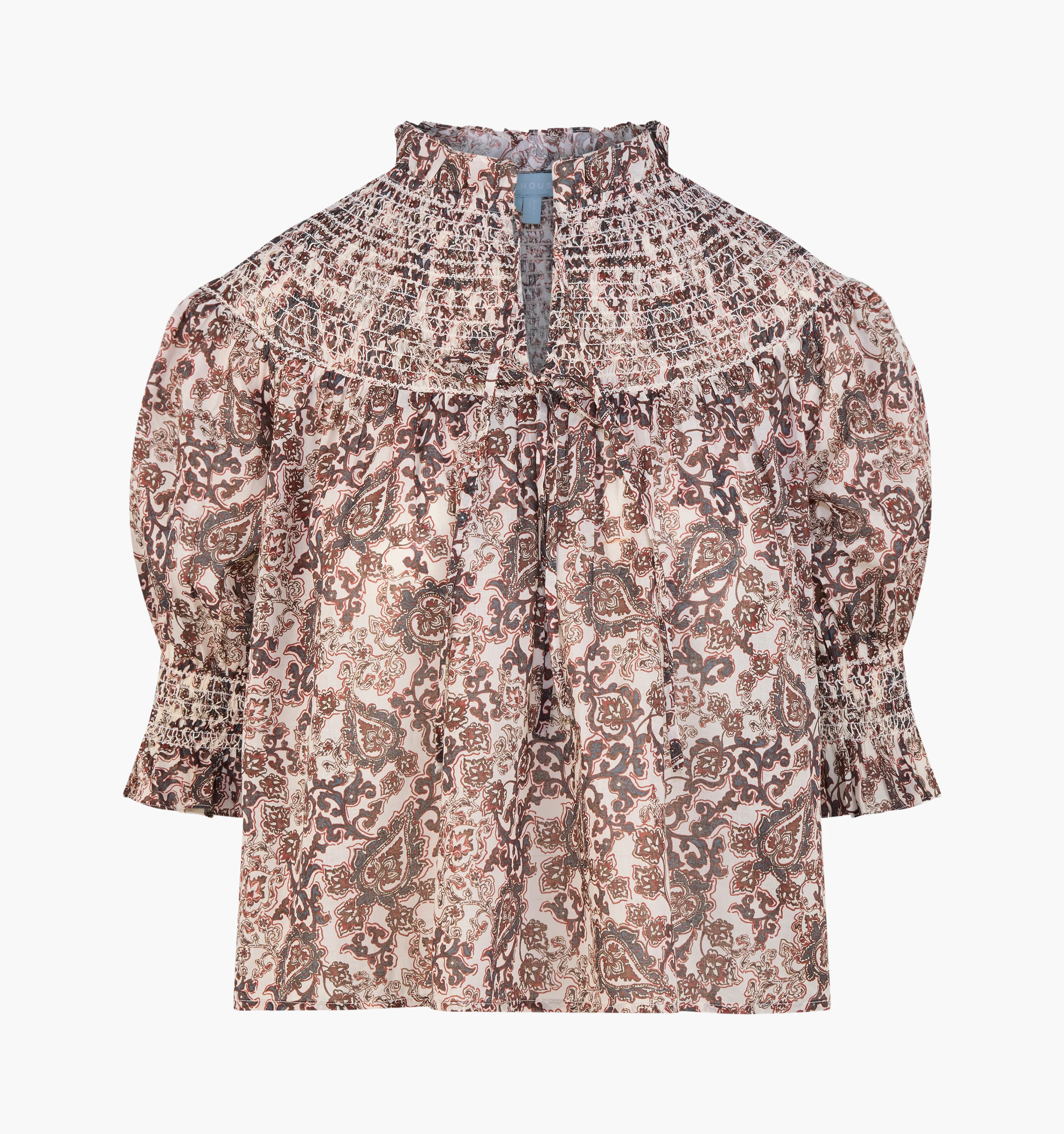The Zinnia Top -  Chedworth Paisley Brown Chedworth Paisley Brown / M | Hill House Home US
