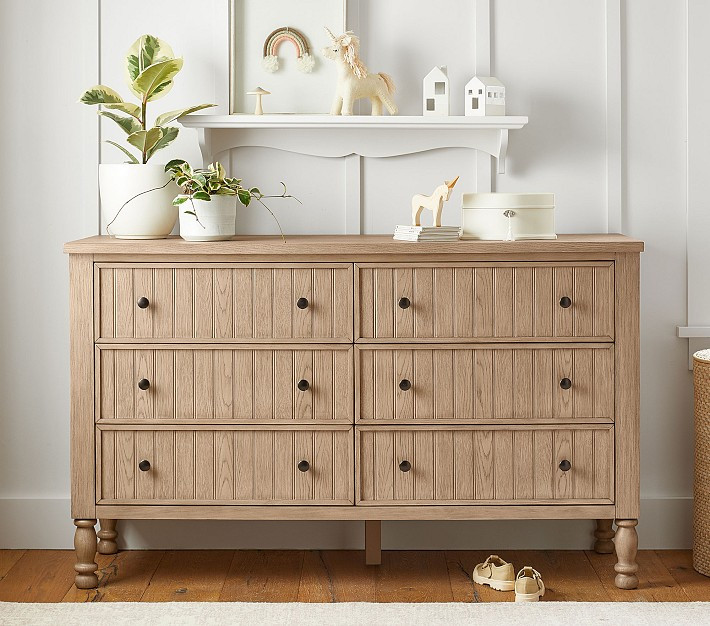 Catalina Beadboard 6-Drawer Dresser (56w x 19d") | Pottery Barn Kids