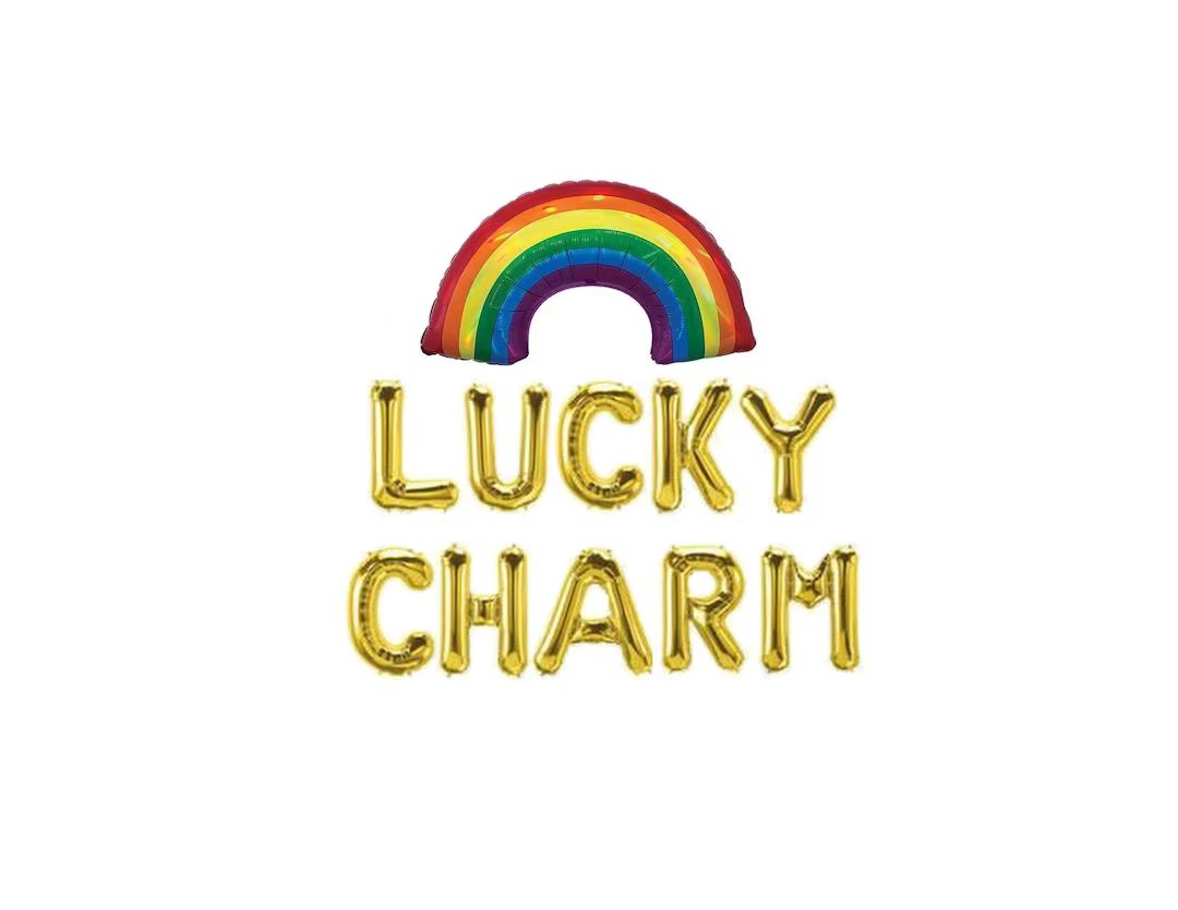 Lucky Charm Rainbow Balloon Banner  St Patty Balloon Banner  - Etsy | Etsy (US)