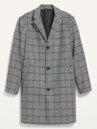 Oversized Soft-Brushed Patterned Topcoat for Men | Old Navy (CA)