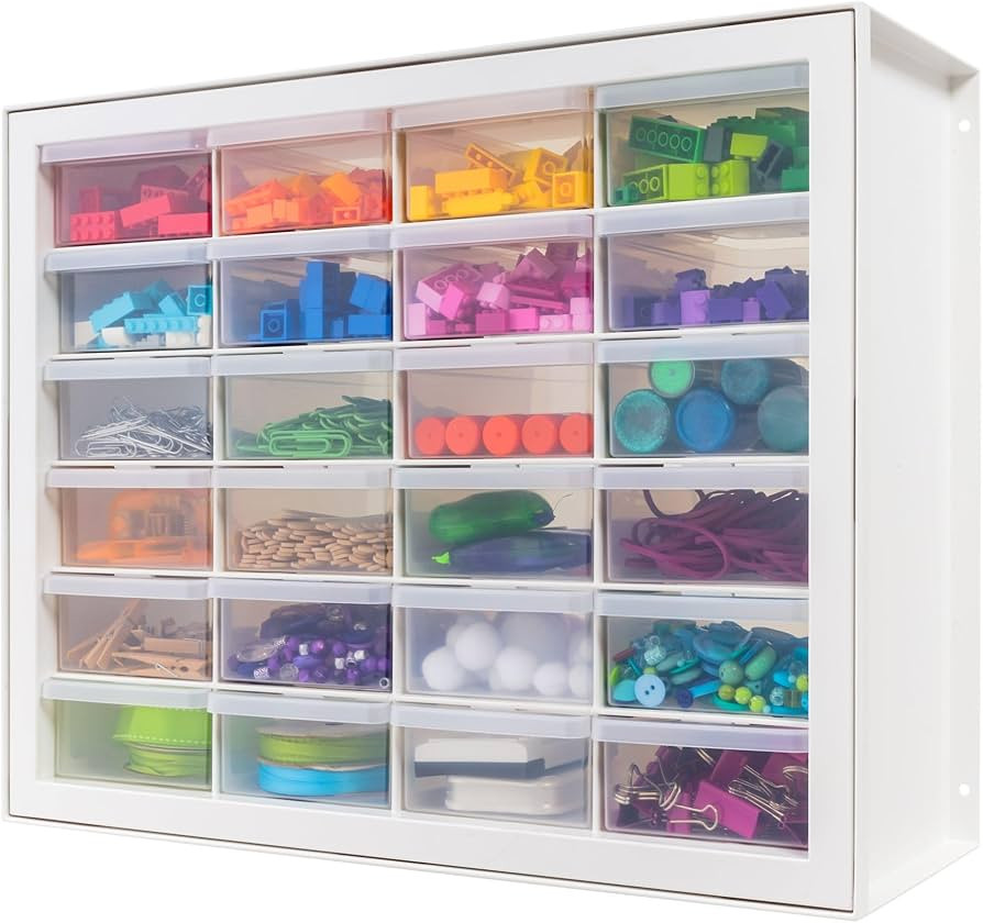 IRIS USA 24 Storage Drawer Organizer, Craft Cabinet Storage, Craft Organizers and Storage Drawer,... | Amazon (US)