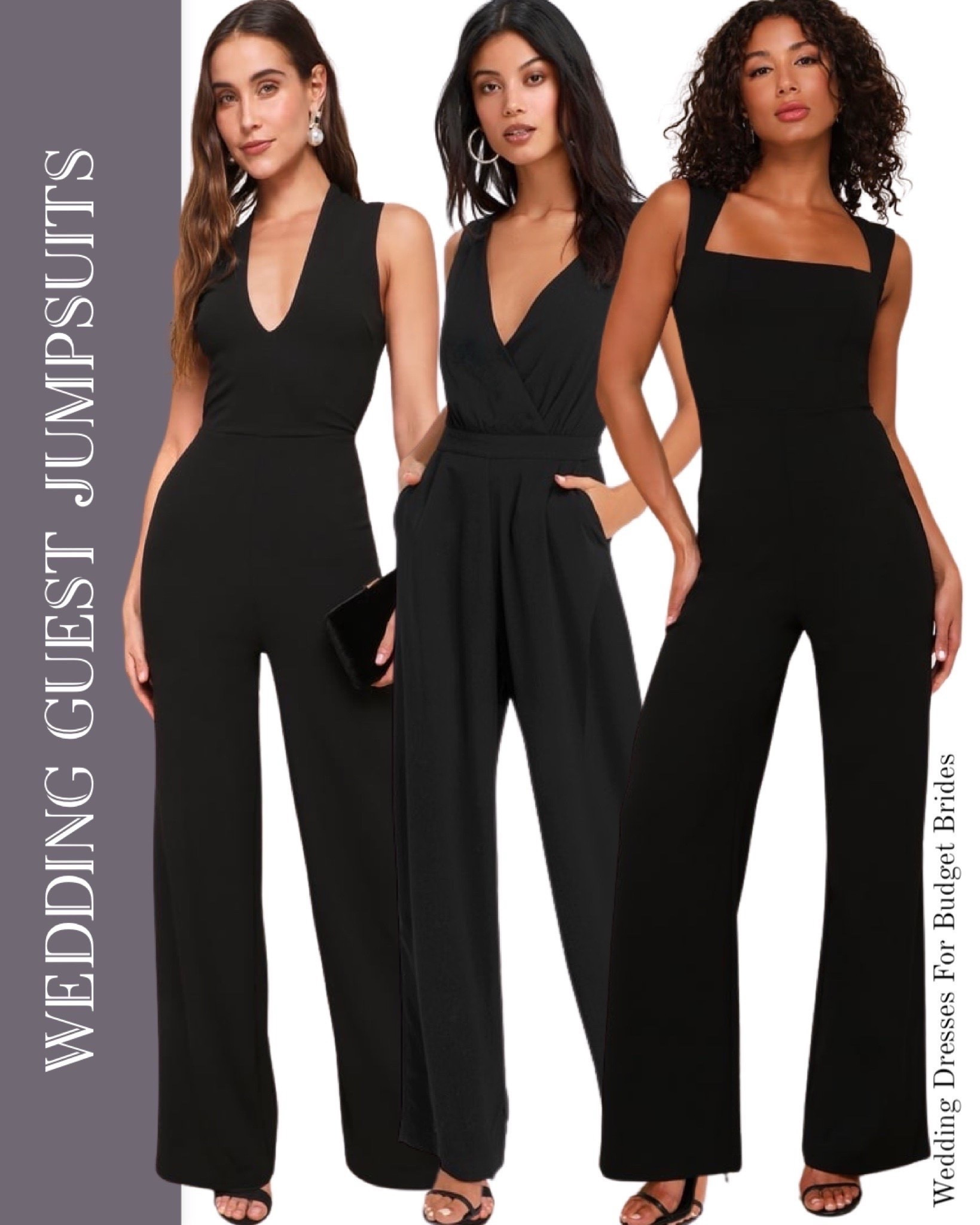 Black wedding guest jumpsuits at Lulus.

Wedding guest. Bachelorette party. Bachelorette weekend. Date night outfit.

#LTKSeasonal #LTKWedding