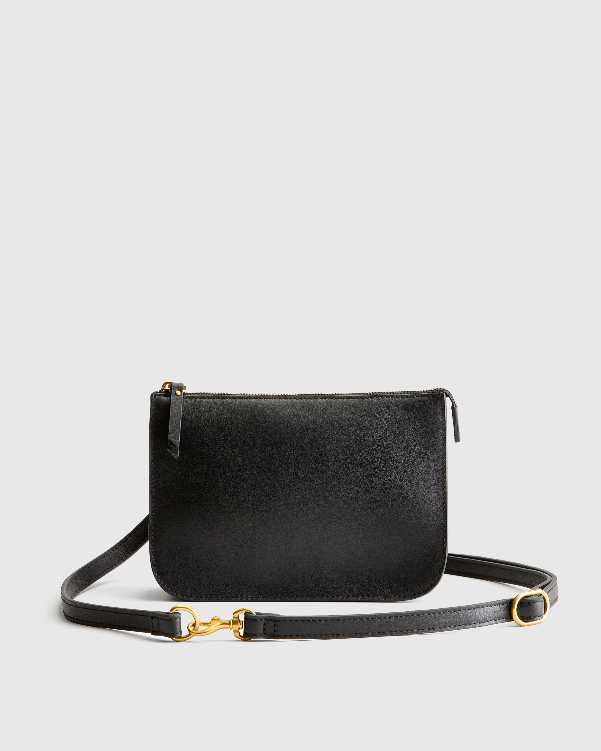 Quince | Women's Italian Leather Convertible Belt Bag in Black | Quince