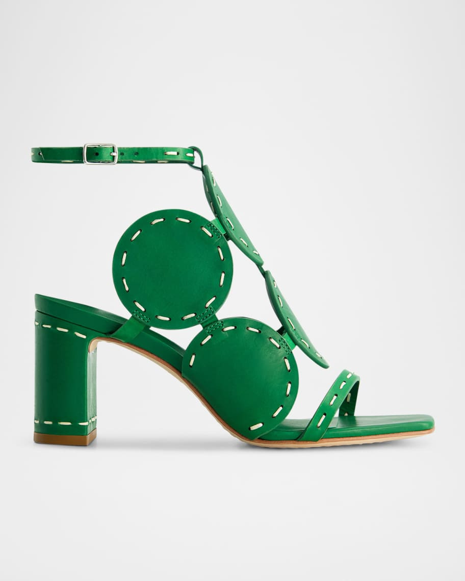 Bernardo 1946 New Moon Circle Leather Sandals | Neiman Marcus