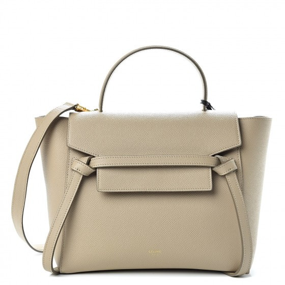 CELINE Grained Calfskin Micro Belt Bag Light Taupe | Fashionphile