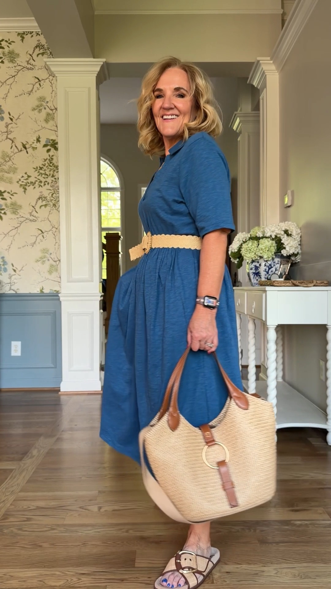 Jersey knit dress I’m wearing a 10 petite 15% off code 6THX
I added the belt it’s a bit loose without it 
10% off my tote with code NANETTE 

Spring dress summer dress 

#LTKPetite #LTKSaleAlert #LTKOver40