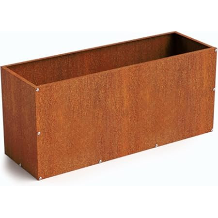 Veradek Corten Steel Series Long Box Planter - Large Rectangular Corten Steel Planter | Naturally Rusting Steel for All-Weather Use | Modern Rustic Décor for Flowers, Tall Plants, Shrubs | Amazon (US)
