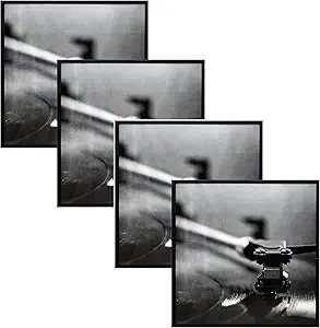 Black Music Album Frame - Made To Display Vinyl LP Album Covers 12.5" x 12.5" - Four Frames - Han... | Amazon (US)