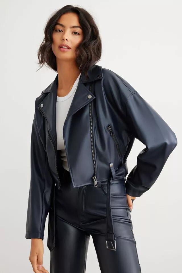 Short Faux Leather Puffer Jacket curated on LTK
