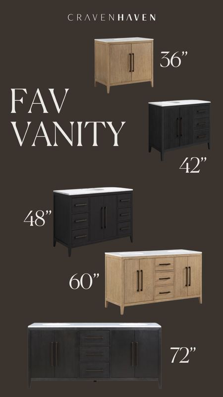 This Restoration Hardware vanity dupe has to be my favorite pre-fabricated vanity of all time. The quartz top is so beautiful, and the lines are transitional to lend to many different styles. Amazing quality for the price and definitely has a custom feel - comes in all sizes! I have the 42 inch one in my daughters bathroom.

#LTKhome
