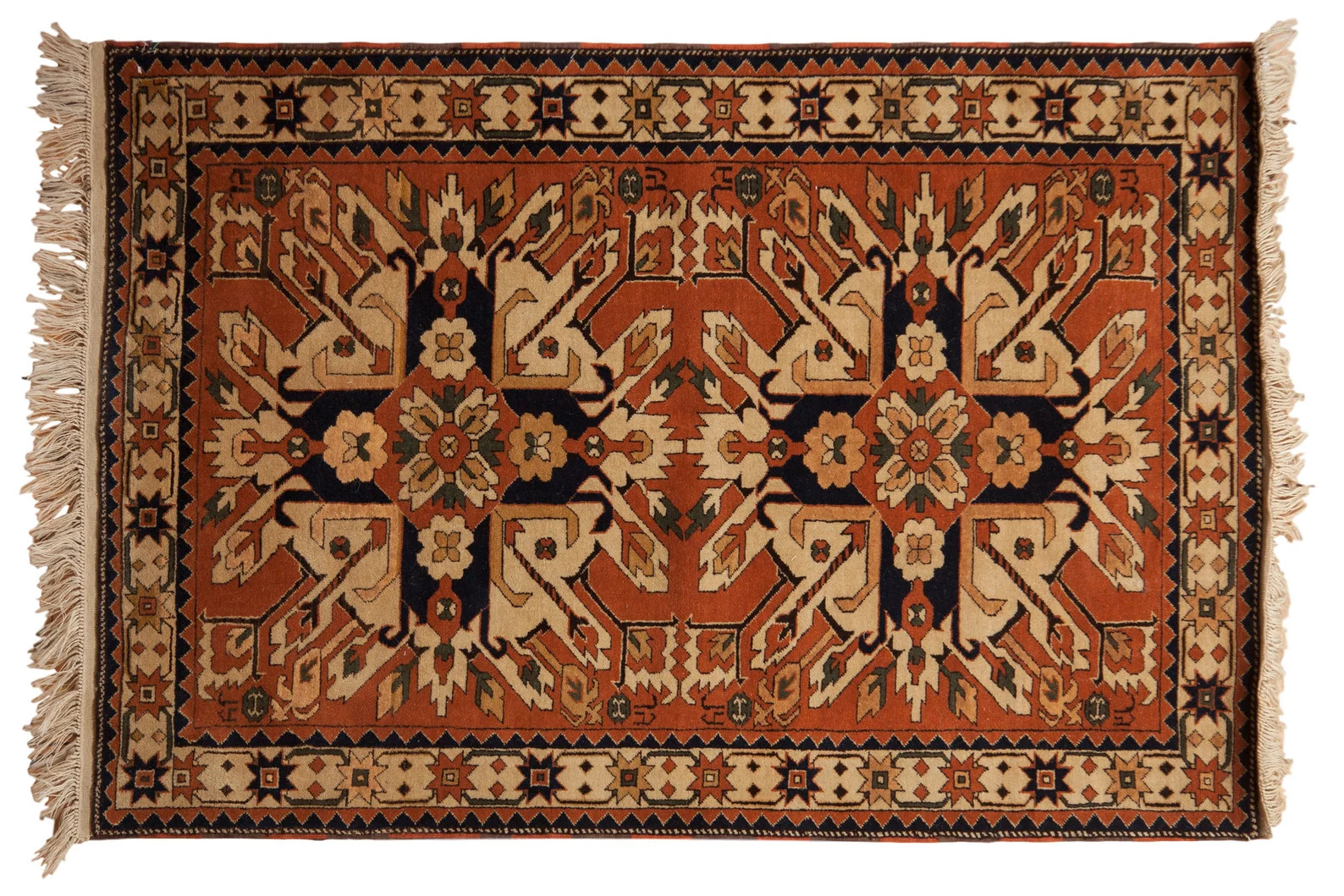 4x6 Vintage Romanian Kazak Design Rug | Etsy | Etsy (US)