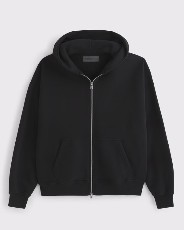 Men's Essential Full-Zip Hoodie | Men's Tops | Abercrombie.com | Abercrombie & Fitch (US)