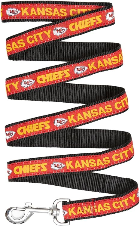 NFL PET Leash, Medium, Kansas City Chiefs Dog Leash, Football Team Leash for Dogs & Cats. A Shiny... | Amazon (US)
