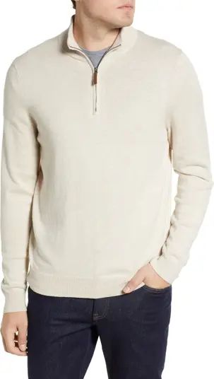 Nordstrom Half Zip Cotton & Cashmere Pullover Sweater | Nordstrom | Nordstrom