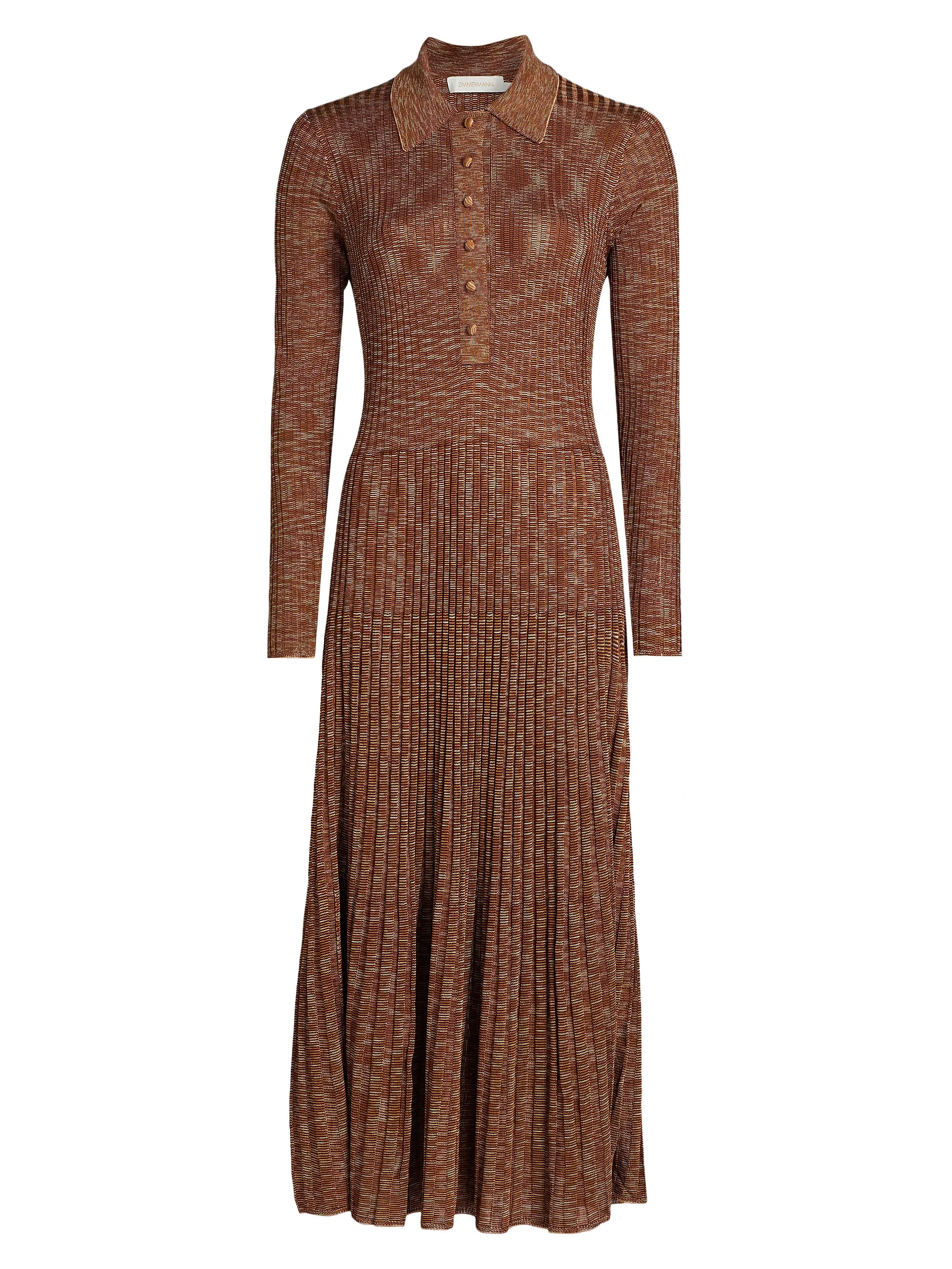 Zimmermann Mouline Rib-Knit Midi-Dress | Saks Fifth Avenue | Saks Fifth Avenue