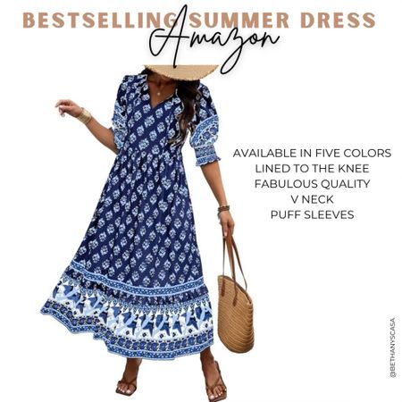 Best-selling Amazon summer dress. Available in five colors. I love the puffy sleeves!

#LTKSaleAlert #LTKBeauty #LTKStyleTip